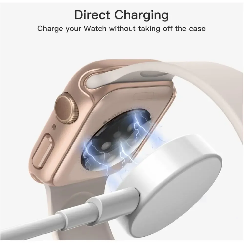 JETech Apple Watch Series 11/10 46mm Case Screen Protector 2-Pack Rose Gold NEW